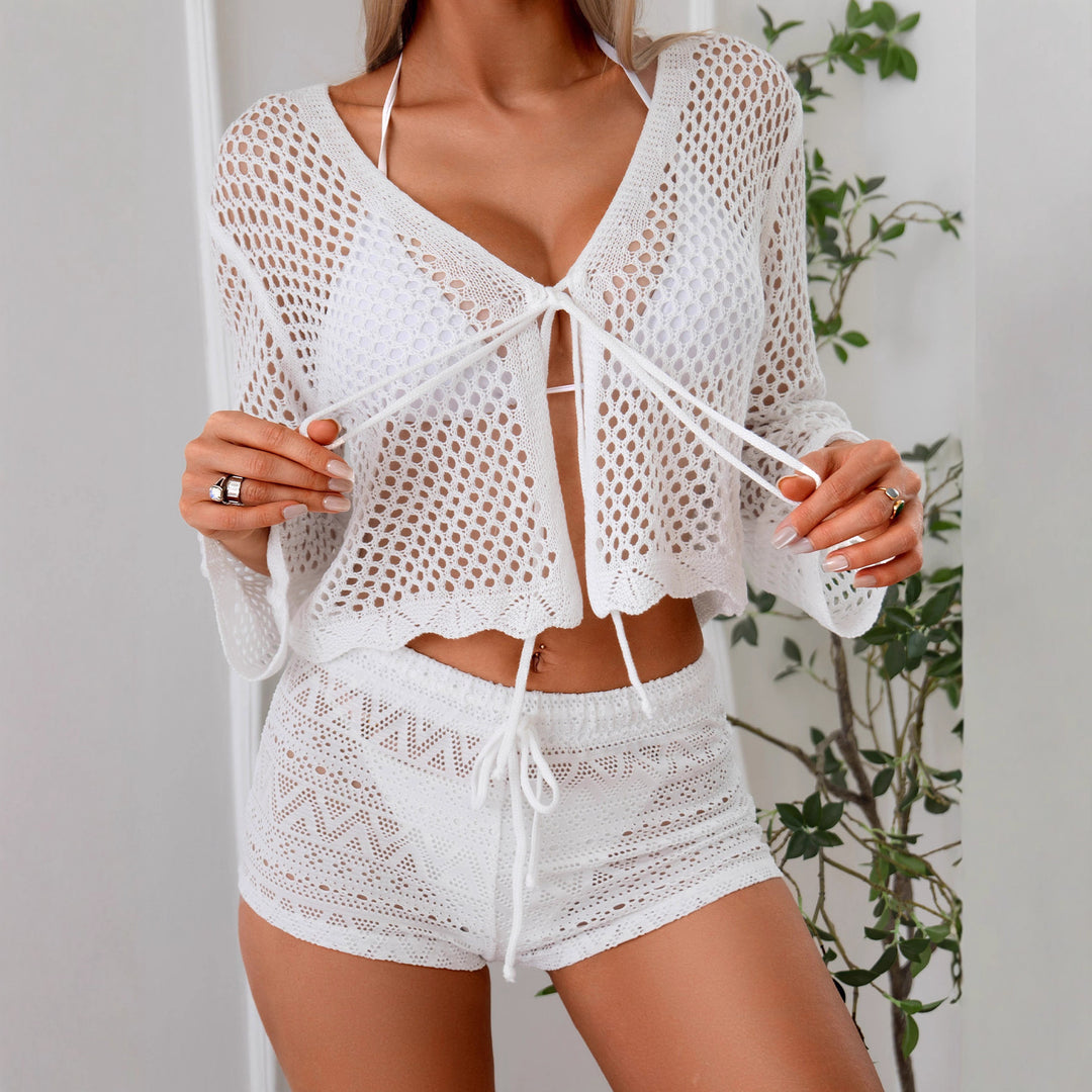 Damen luftige Strickbluse Drune