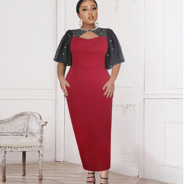 Damen Kleid mit eleganten transparenten Ärmeln Drune