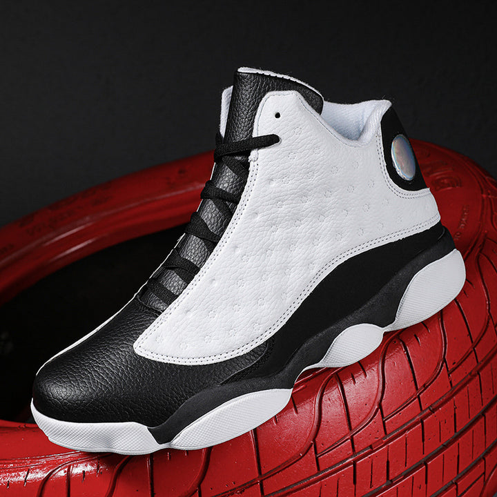 Herren atmungsaktiver High-Top Basketball Sneaker mit Dämpfung und rutschfester Gummisohle Drune