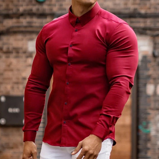 Herren Elegantes Hemd mit körpernahem Schnitt Drune