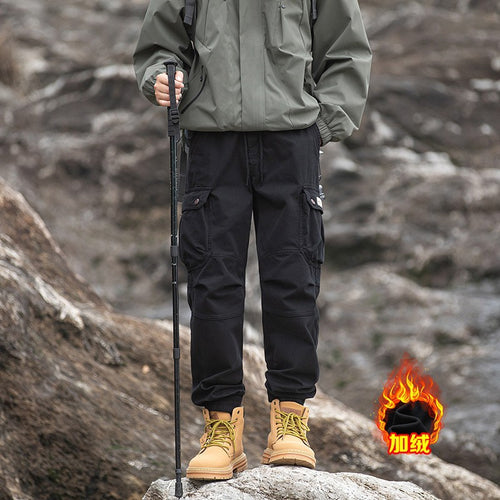 Herren Tactical-Cargo-Jogger mit Stretch-Einsatz, Tunnelzugbund und aufgesetzten Klapptaschen Drune