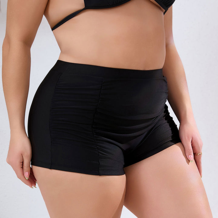 Damen Hochtaillierte Badeshorts mit dezenten Rüschendetails Drune