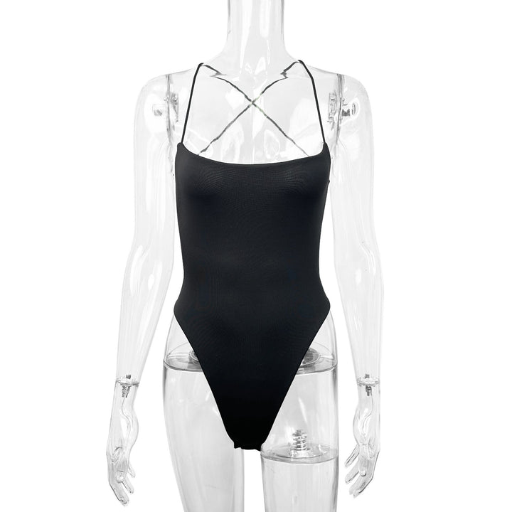 Damen Body mit tiefem Ausschnitt und schmalen Trägern Drune