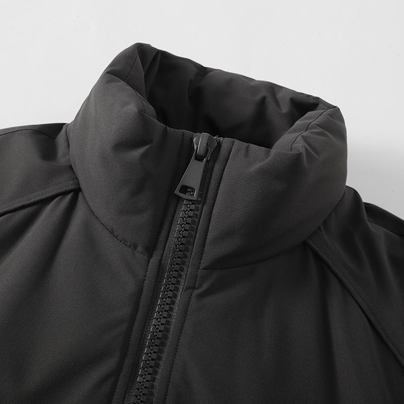 Herren Leichte Harrington-Jacke mit Stehkragen, elastischem Saum und Zwei-Wege-Reißverschluss Drune