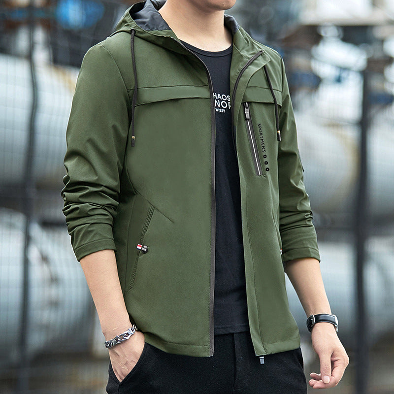 Herren Multifunktionale Sportjacke mit Kapuze Drune
