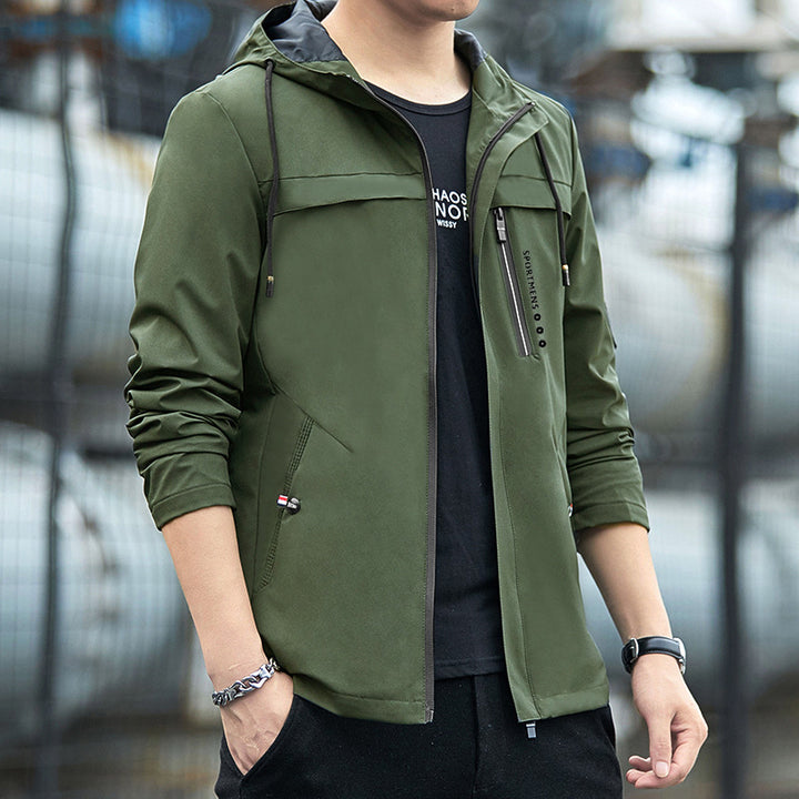 Herren Multifunktionale Sportjacke mit Kapuze Drune