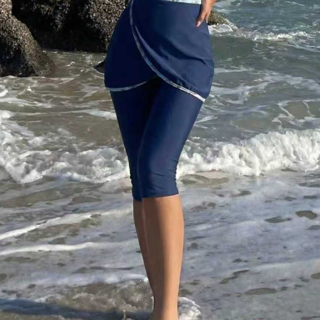 Damen Modischer UV-Schutz-Schwimmanzug mit asymmetrischem Schnitt Drune