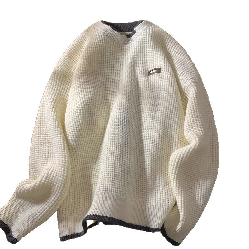 Herren Grobstrickpullover mit hohem Kragen Drune
