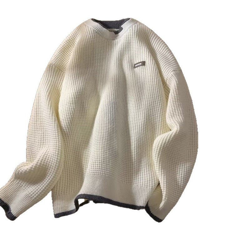 Herren Grobstrickpullover mit hohem Kragen Drune