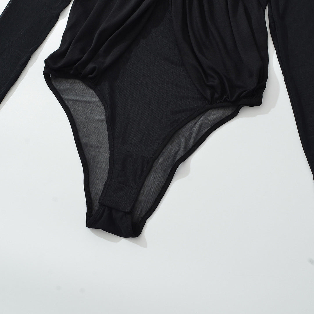Damen Drapiertes Mesh-Body mit geraffter Vorderpartie Drune