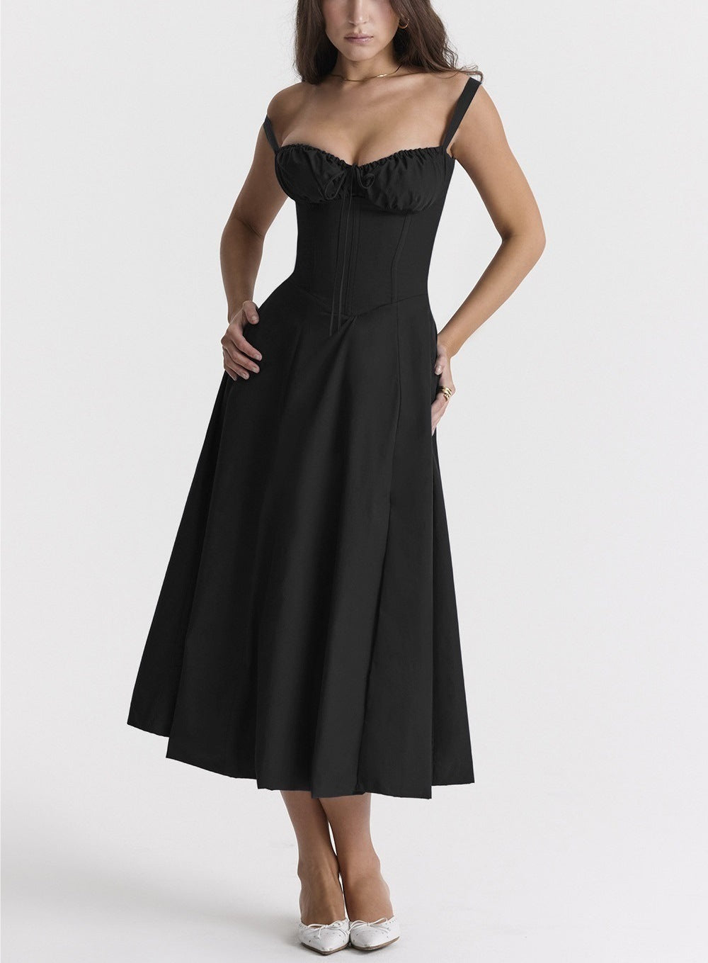Damen Midikleid mit floralem Muster Drune