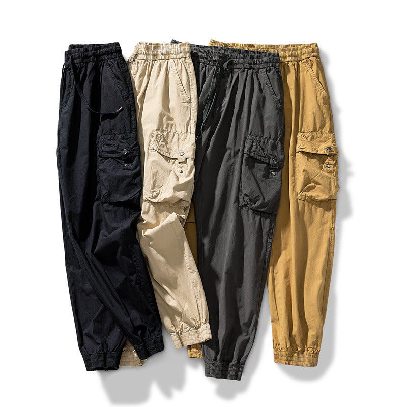 Herren Cargo-Joggerhose mit elastischem Bund, multifunktionalen Cargotaschen und abnehmbarer Packtasche Drune
