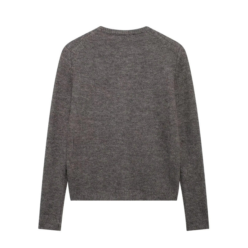 Damen nan Feinstrick-Cardigan mit Rundhalsausschnitt, durchgehender Knopfleiste und schmaler Silhouette Drune