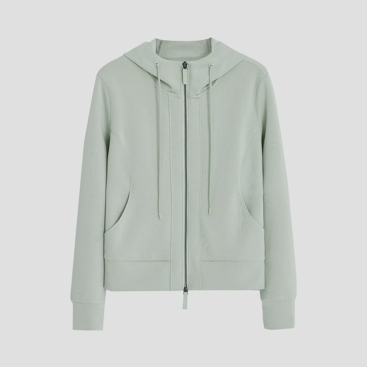 Damen Kapuzen-Performance-Zipjacke mit Reißverschluss und seitlichen Eingriffstaschen Drune