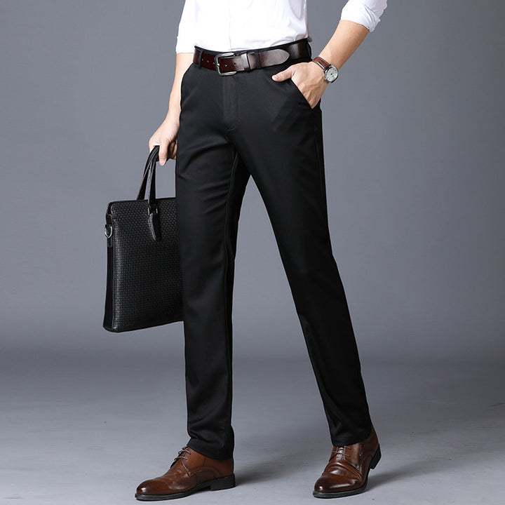 Herren elegante Anzughosen im modernen Slim Fit Schnitt Drune