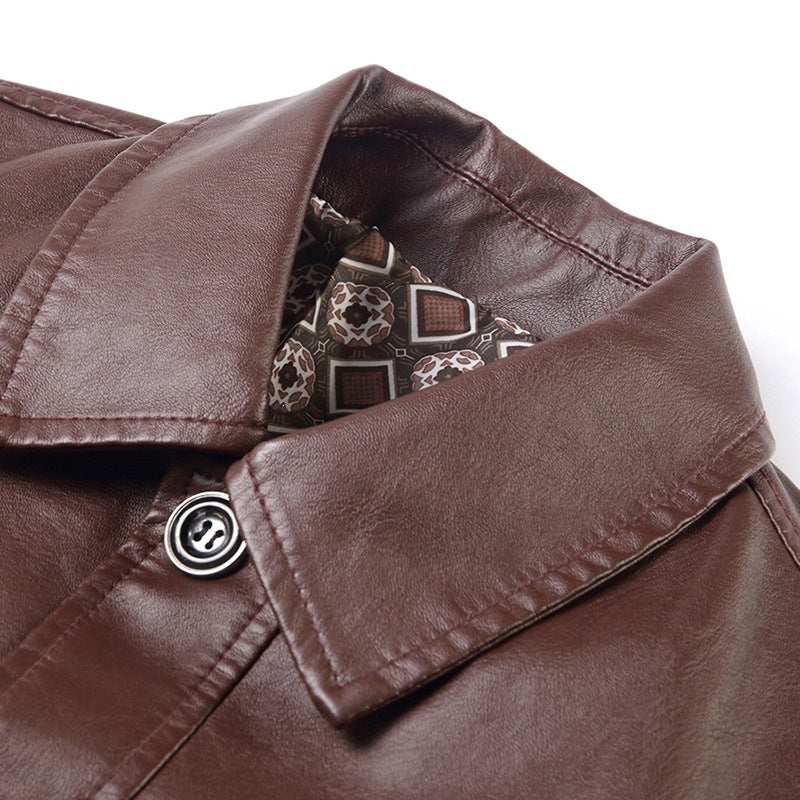 Herren Modische Echtlederjacke Drune