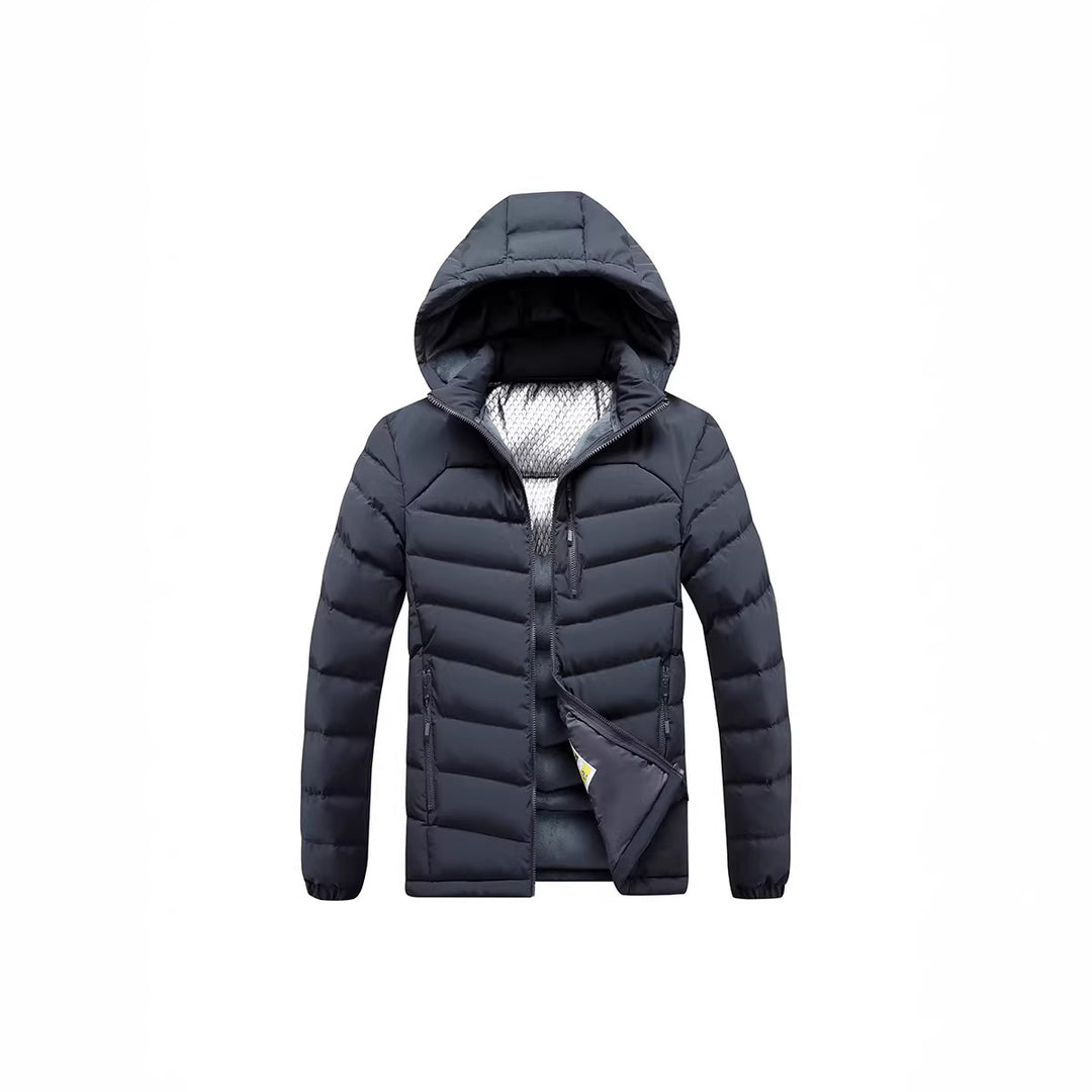 Herren Steppjacke mit Thermoisolierung, Kapuze und reflektierendem Innenfutter Drune