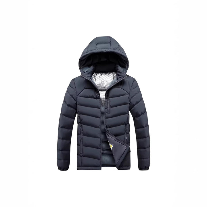 Herren Steppjacke mit Thermoisolierung, Kapuze und reflektierendem Innenfutter Drune
