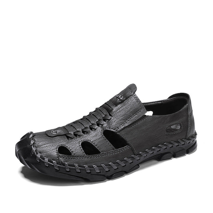 Herren Leder-Sandalen mit offenem Design Drune