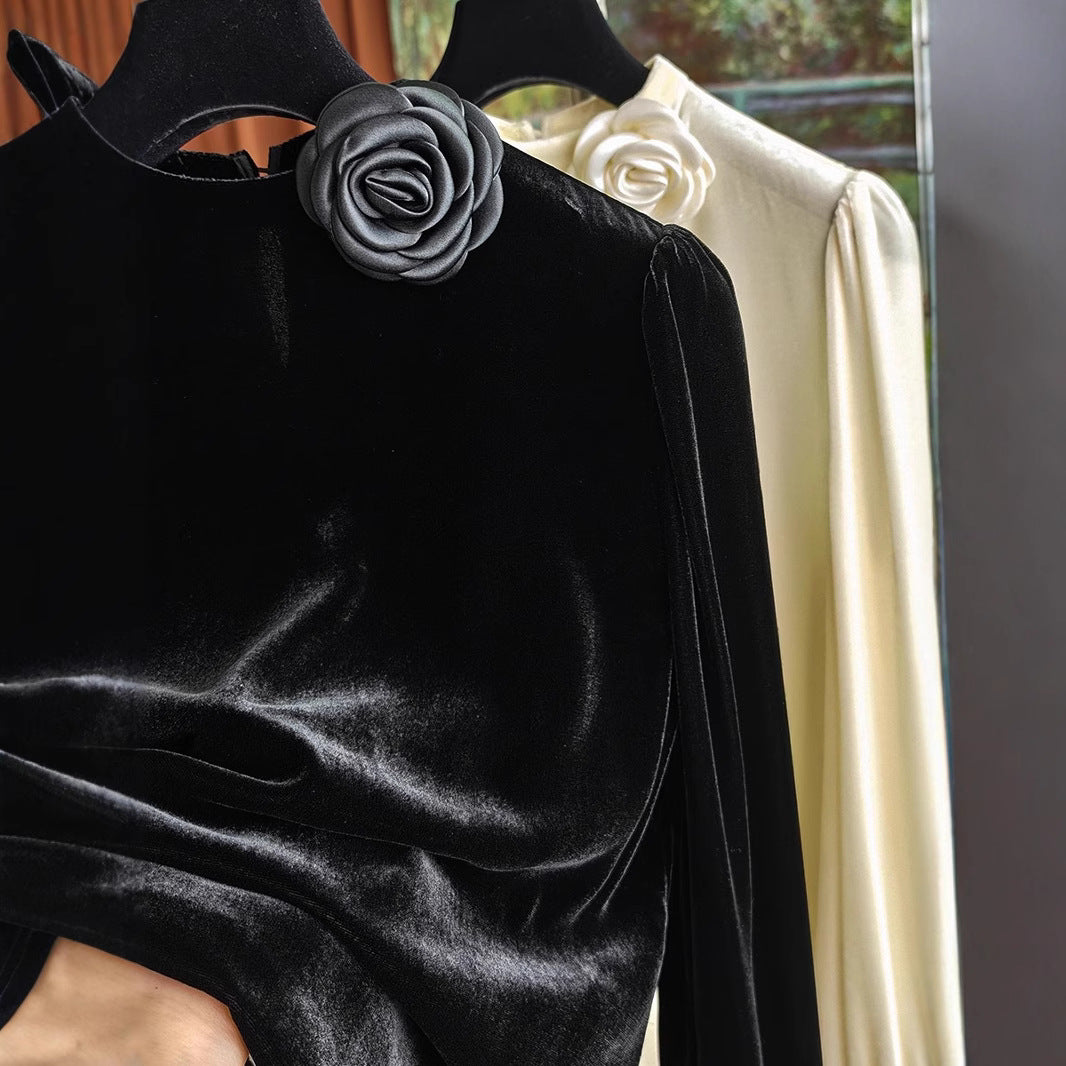 Damen Elegante Bluse mit Rüschen-Detail Drune