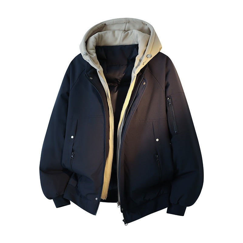 Herren Wasserabweisende Layering-Bomberjacke mit herausnehmbarer Kapuzen-Innenjacke Drune