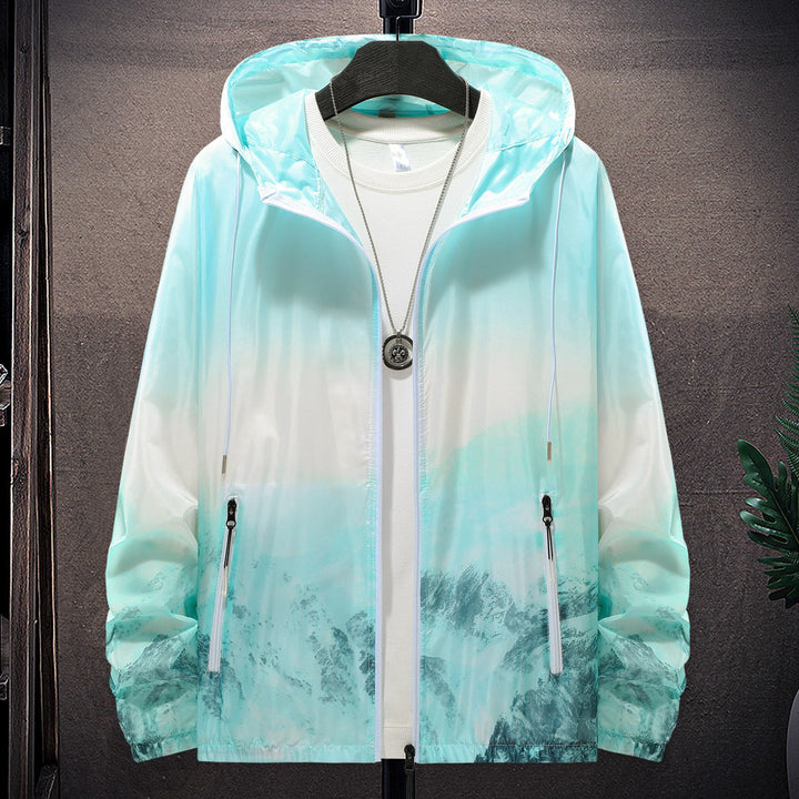 Herren Wind- und wasserfeste leichte Jacke mit einstellbarer Kapuze und reflektierenden Details Drune
