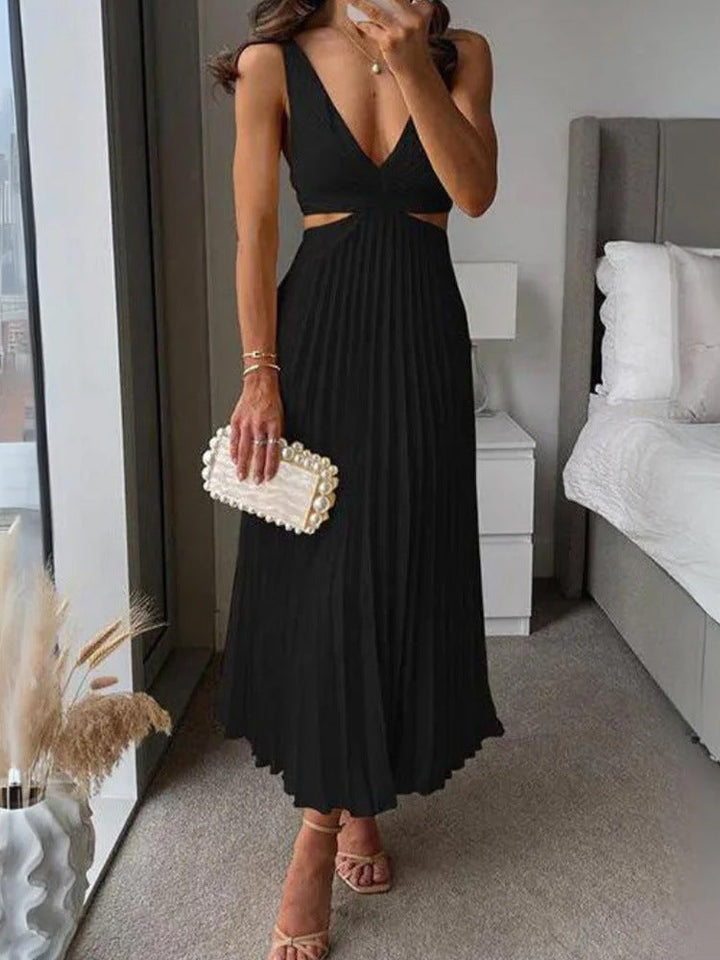 Damen Elegant gefaltetes Abendkleid Drune