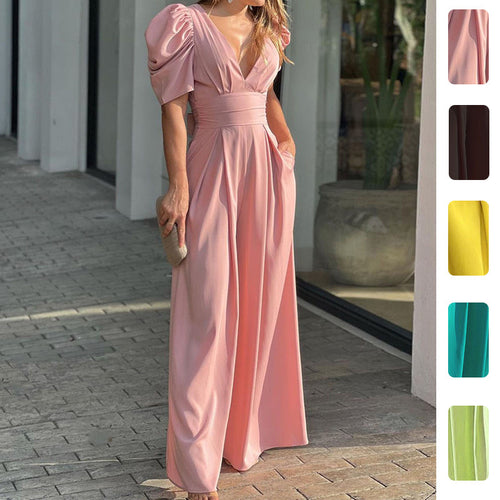 Damen Jumpsuit mit eleganten Puffärmeln Drune