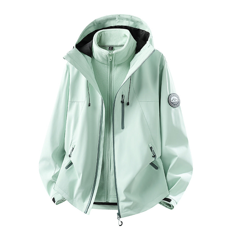 Herren Wasserdichte Softshell-Jacke mit Kapuze und atmungsaktiver Membran Drune