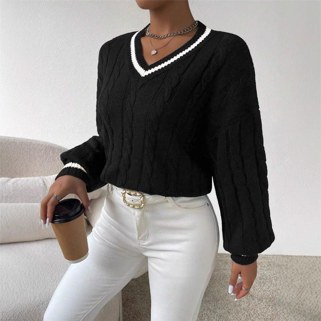 Damen Grobstrick Pullover Drune
