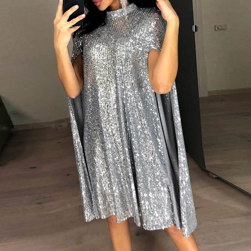 Damen Glamouröse Abendkleid mit Cape Drune