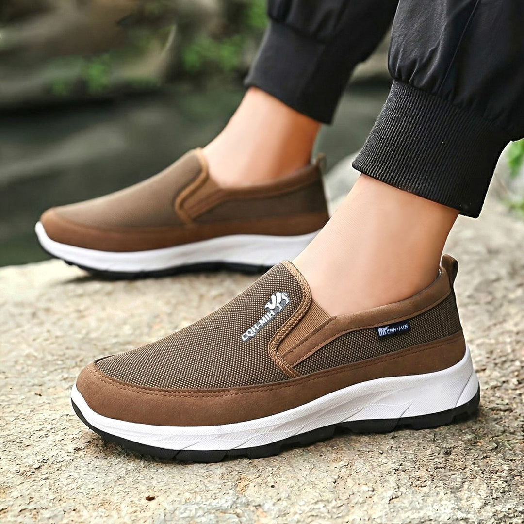 Herren nan gepolsterter Slip-On Komfort-Sneaker mit elastischem Einstieg, stoßdämpfender EVA-Plateausohle und herausnehmbarem Komfortfußbett Drune