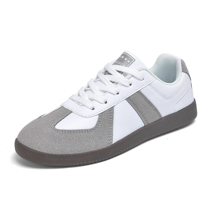 Unisex nan urbaner Tennis-Sneaker mit Veloursleder-Overlays gepolstertem Fersenkragen und vulkanisierter Gummisohle Drune