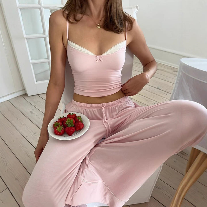 Damen lässiger Jumpsuit mit weitem Bein und verstellbarem Bund Drune
