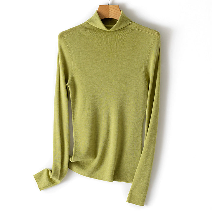 Damen Feiner Rollkragen-Feinstrickpullover mit schmaler Silhouette und elastischem Saum Drune