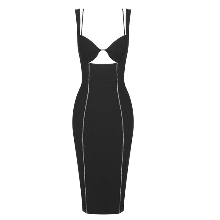 Damen figurbetontes Kleid mit innovativen Cut-Outs und eleganter Linienführung Drune