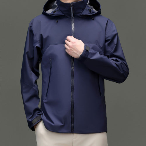Herren Funktionsjacke mit innovativer wasserdichter Technologie und verstellbarem Kapuzendesign Drune