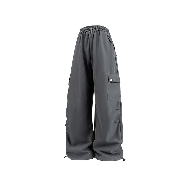 Damen Baggy-Cargo-Hose mit Tunnelzugbund, großen Klappentaschen und verstellbarem Saum Drune