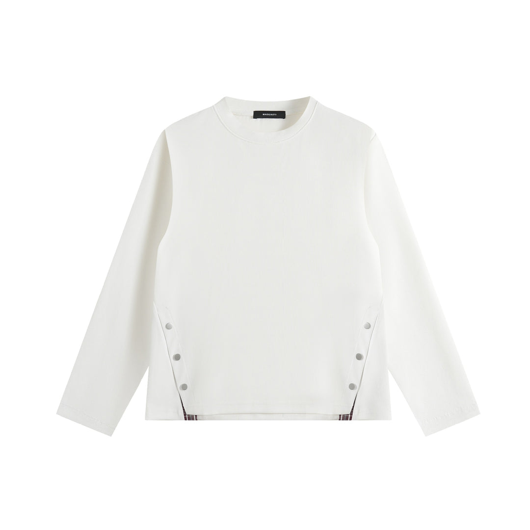 Unisex Oversize-Sweatshirt mit seitlichen Druckknopfleisten und Rundhals Drune