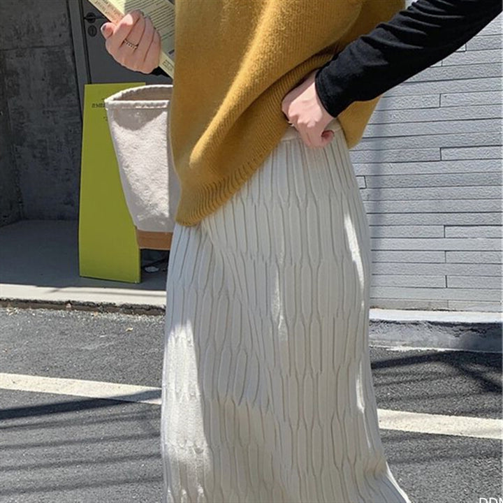Damen Strickhose mit strukturiertem Design und weitem Schnitt Drune