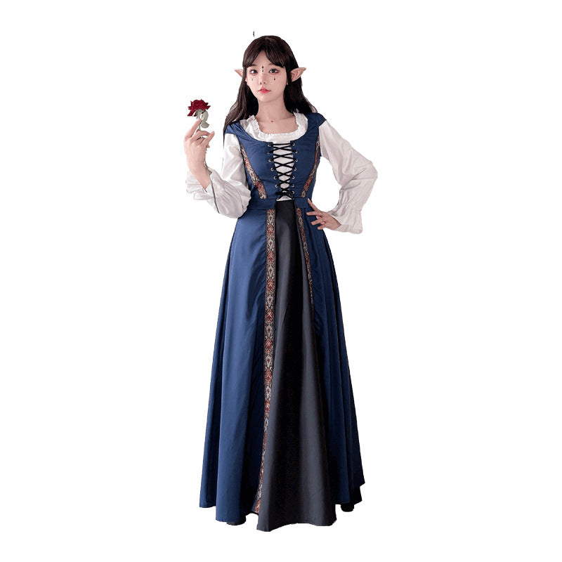 Damen Fantastisches Kostümkleid mit Elfenohren Drune