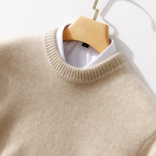 Herren Feiner Stehkragenpullover aus Kaschmir‑Blend mit gerippten Abschlüssen und schlanker Silhouette Drune