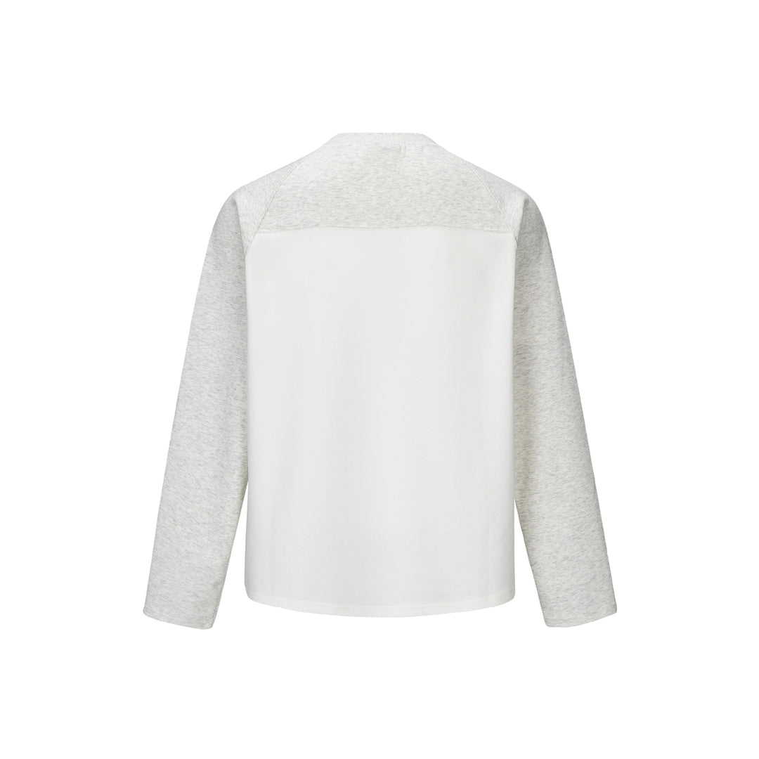 Unisex Raglan-Langarm‑Sweatshirt aus Baumwollmischung mit kontrastierenden Ärmeln und geripptem Rundhals Drune