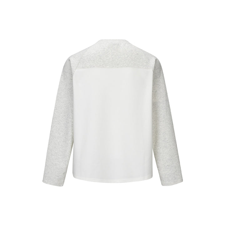 Unisex Raglan-Langarm‑Sweatshirt aus Baumwollmischung mit kontrastierenden Ärmeln und geripptem Rundhals Drune