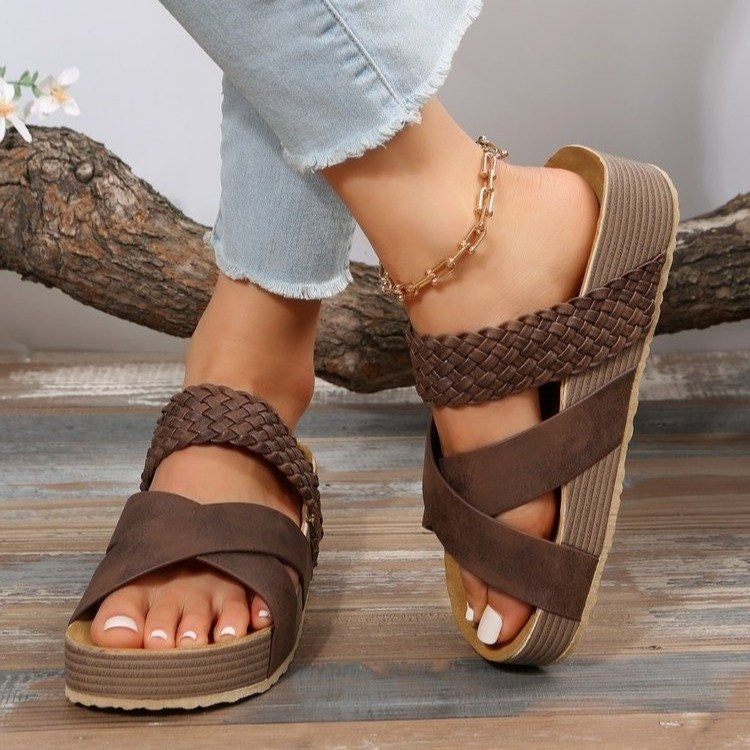 Damen modische Plateausandalen Drune