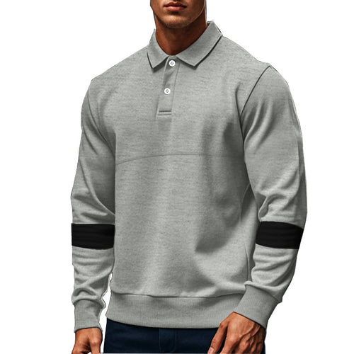 Herren Polo Sweatshirt mit modernem Design und kontrastierenden Ärmelakzenten Drune