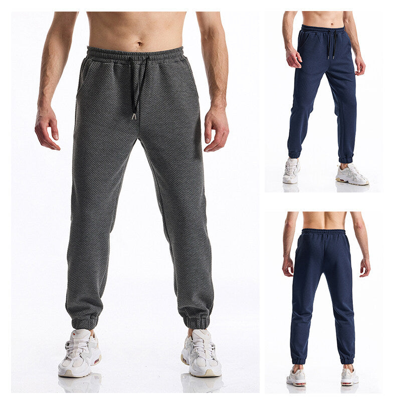 Herren Texturierte Jogginghose mit elastischem Bund, Tunnelzug und gebündeltem Beinabschluss Drune