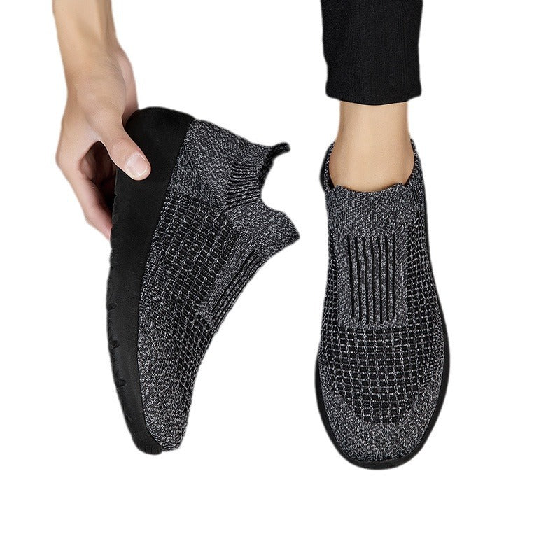 Unisex nan nahtloser Sockensneaker mit atmungsaktiver dreidimensionaler Strickkonstruktion und stoßdämpfender Flexsohle Drune