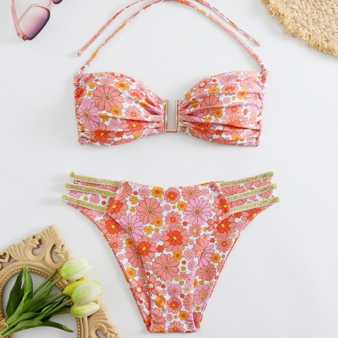 Damen Bandeau-Bikini mit verstellbaren Trägern und elegantem Schnitt Drune