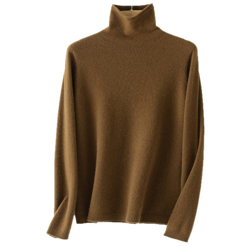 Damen Feinstrick Rollkragenpullover aus Kaschmirmischung leicht oversized Drune